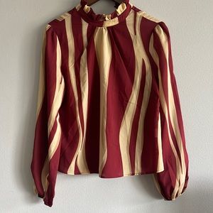 H&M Striped Blouse. 100% Polyester.